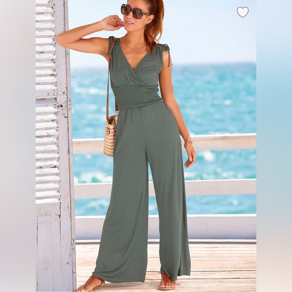 Army green comfy jumpsuit